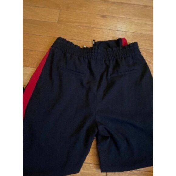 Zara Basic Black & Red casual Pants With Elastic Waist & Drawstring size medium - Picture 4 of 9